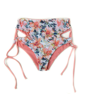 Hibiscus + Nectar High Waisted Honey String Bikini Bottom