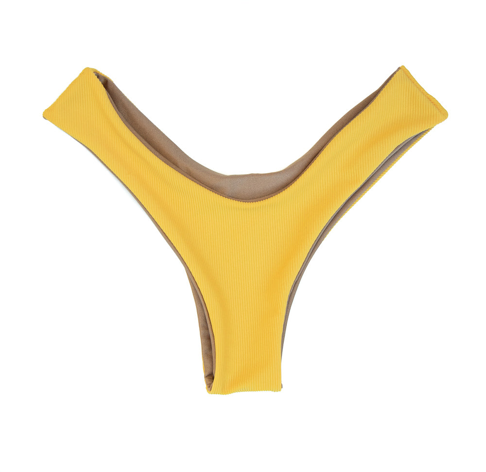 yellow cheeky brazilian bikini bottom