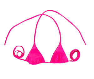 hot pink triangle bikini top