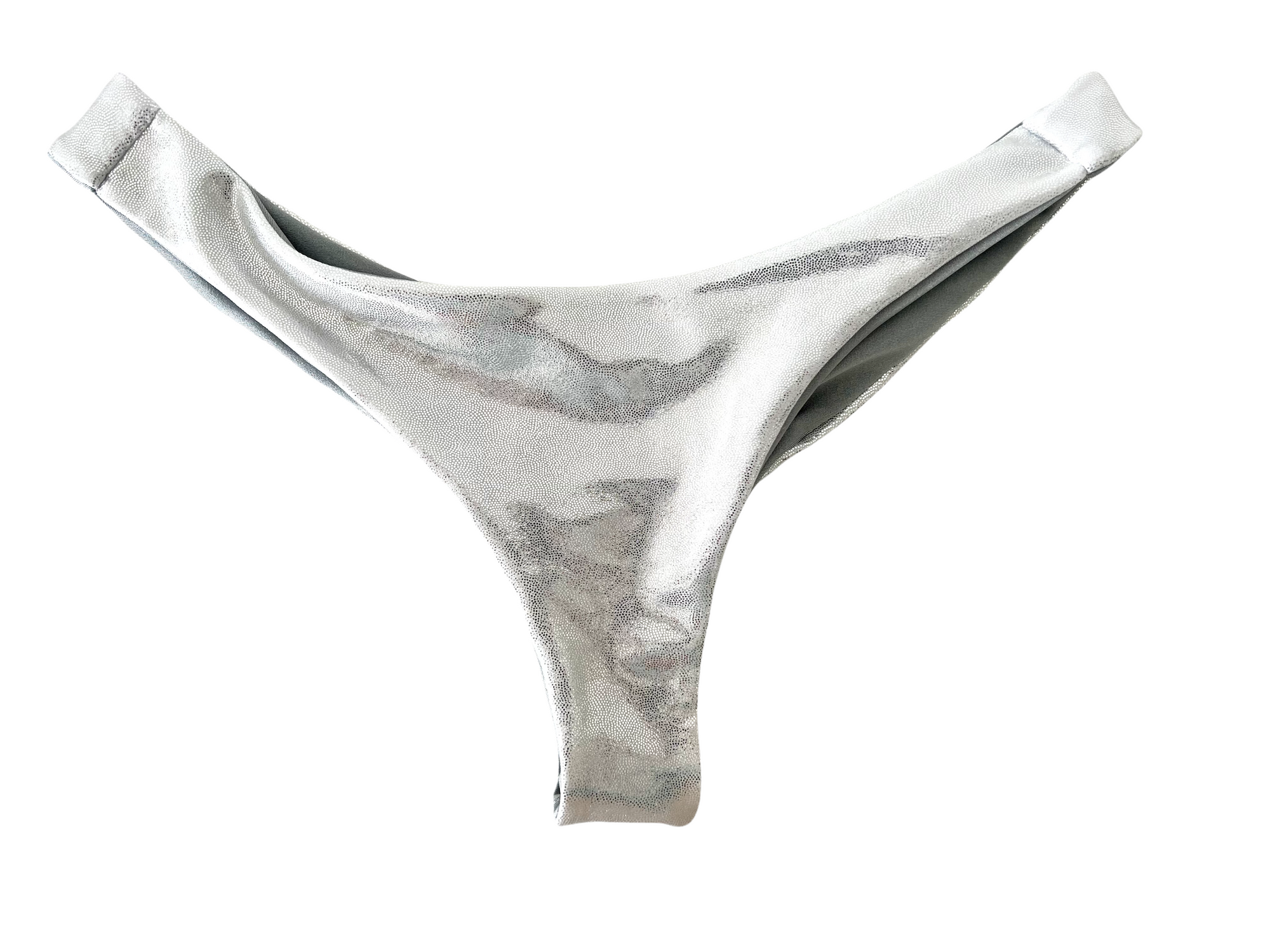 Great White Silver Itsy Super Cheeky Brazilian Thong Bikini Bottom